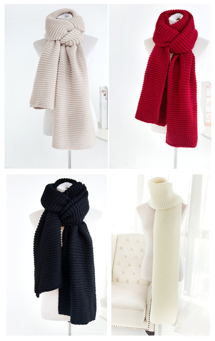 Stylevana - Écharpe en grosse maille unie