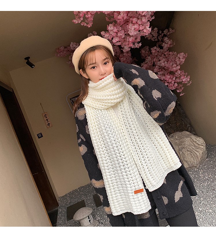Stylevana - Écharpe en grosse maille unie