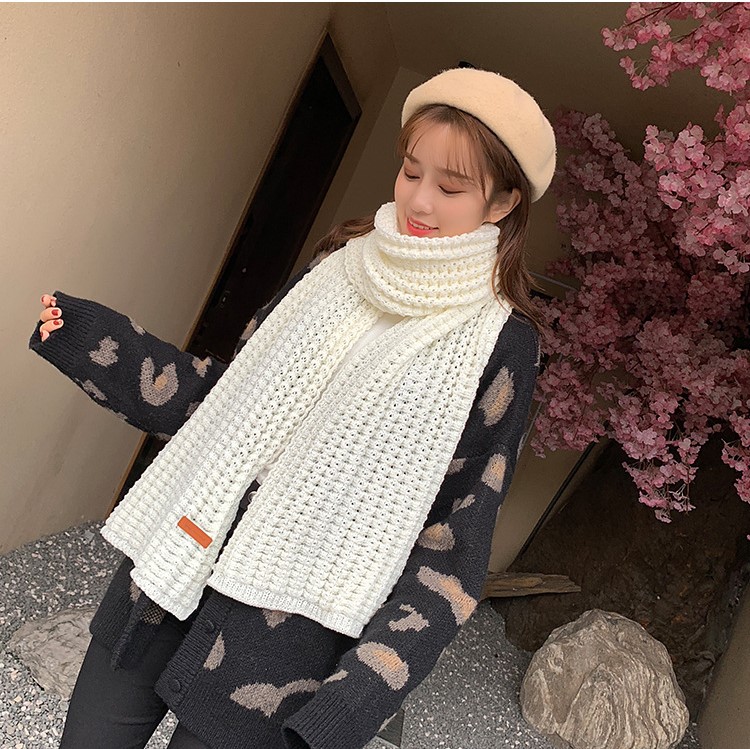 Stylevana - Écharpe en grosse maille unie