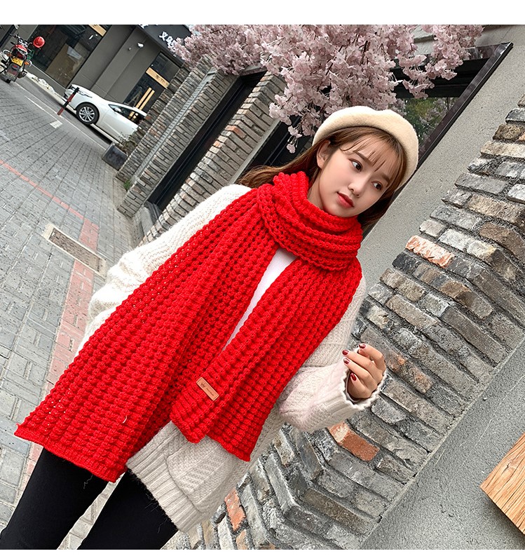 Stylevana - Écharpe en grosse maille unie