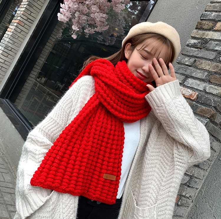 Stylevana - Écharpe en grosse maille unie