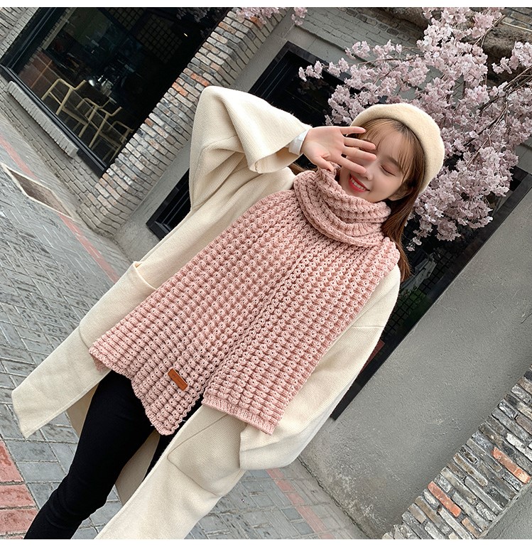 Stylevana - Écharpe en grosse maille unie