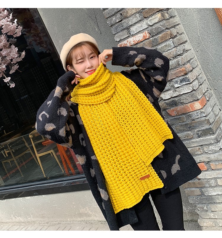 Stylevana - Écharpe en grosse maille unie