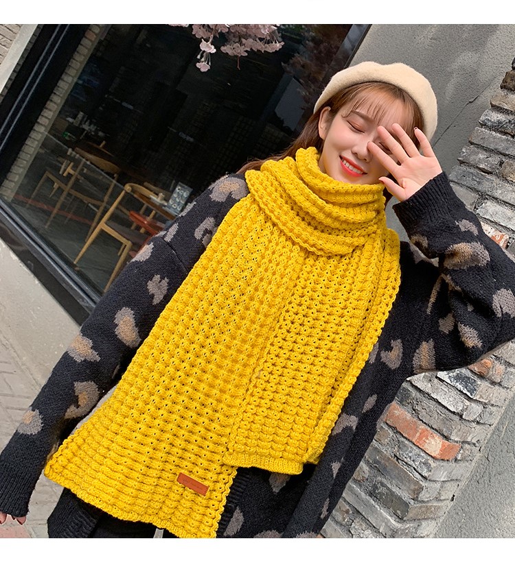 Stylevana - Écharpe en grosse maille unie