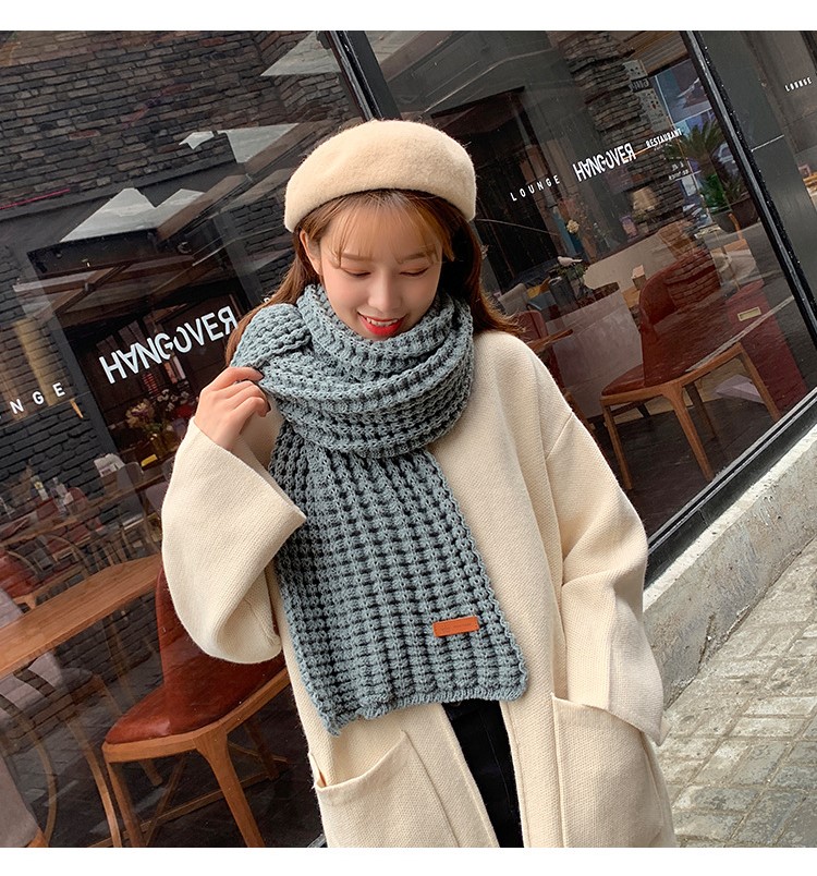 Stylevana - Écharpe en grosse maille unie