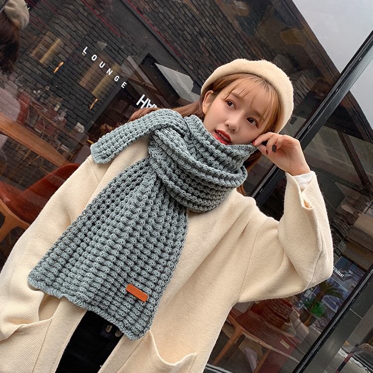 Stylevana - Écharpe en grosse maille unie