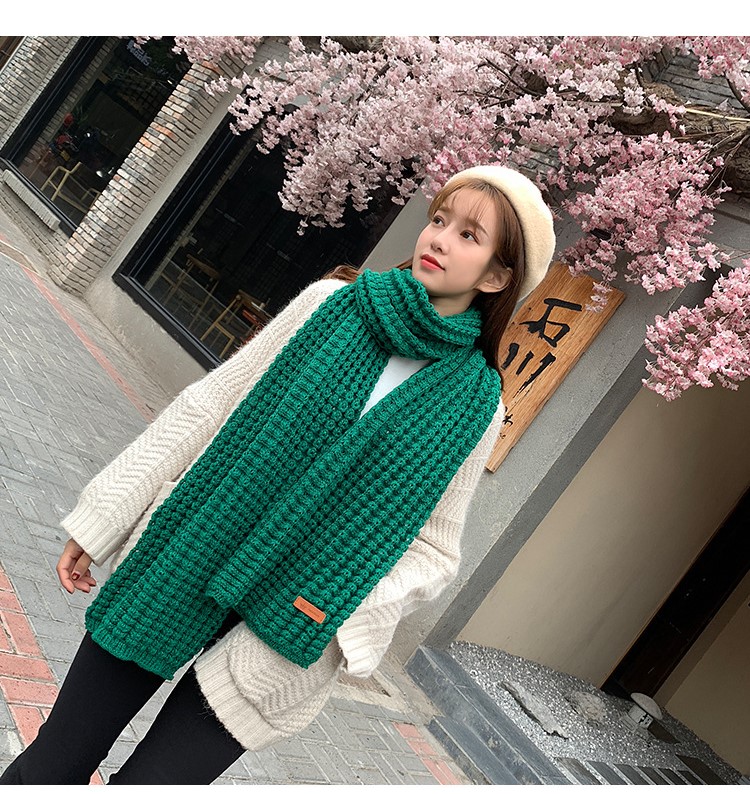 Stylevana - Écharpe en grosse maille unie