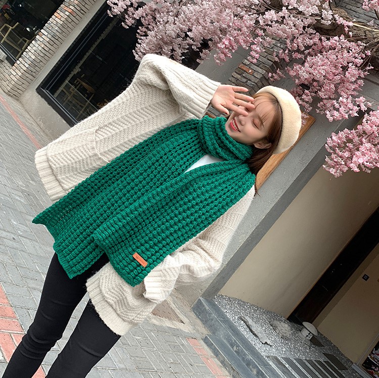 Stylevana - Écharpe en grosse maille unie