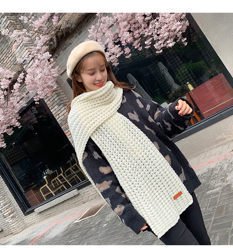 Stylevana - Écharpe en grosse maille unie