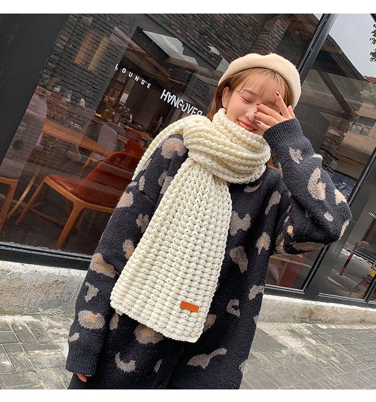 Stylevana - Écharpe en grosse maille unie