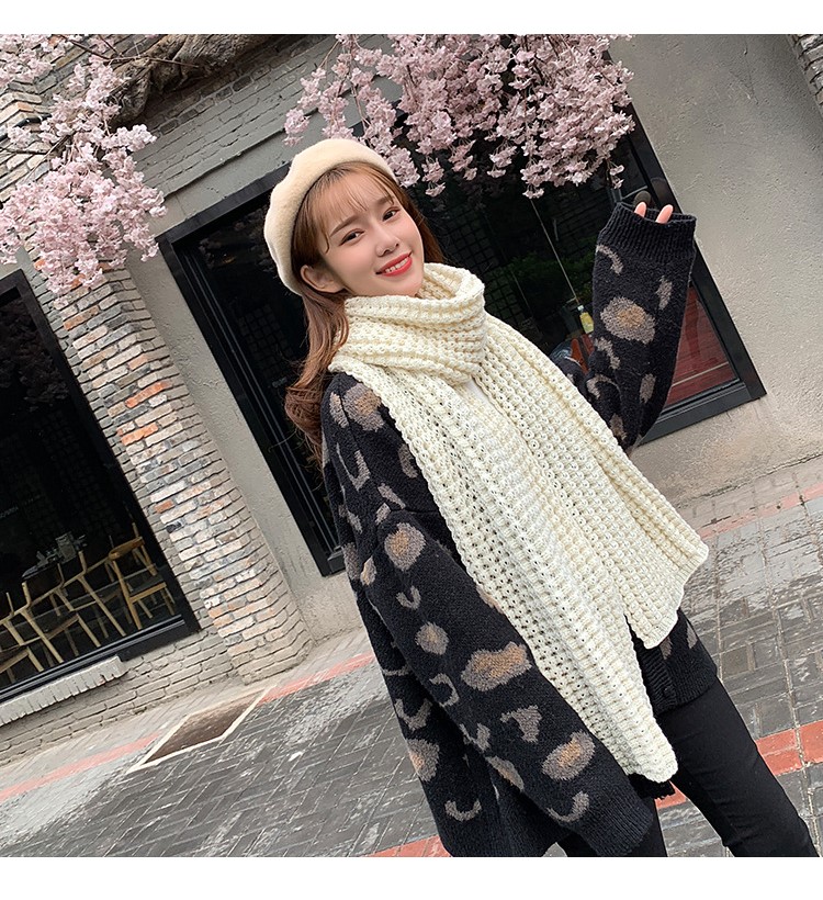 Stylevana - Écharpe en grosse maille unie