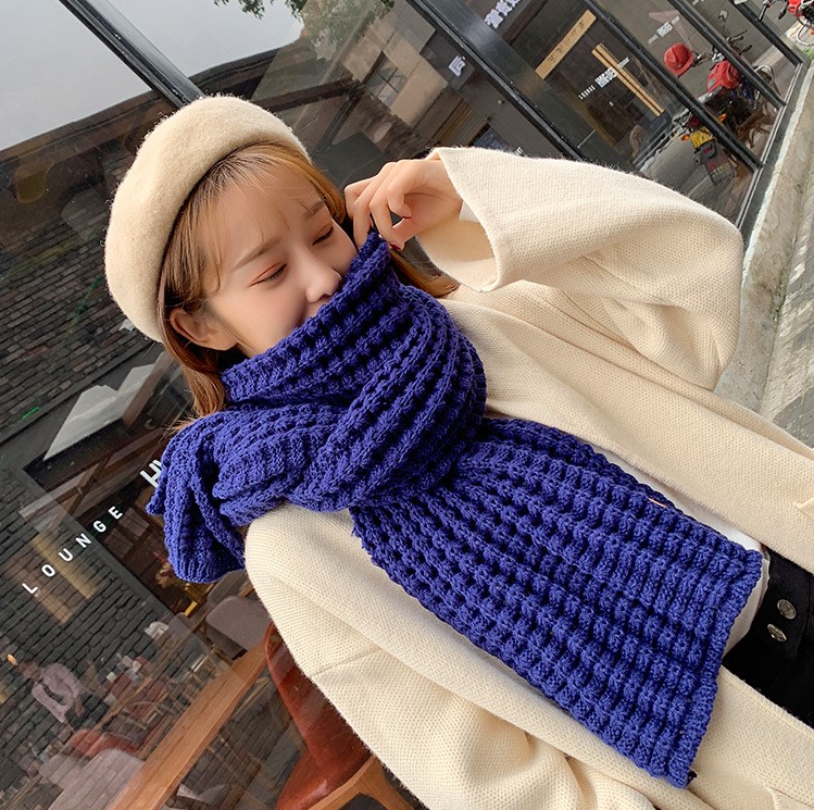 Stylevana - Écharpe en grosse maille unie
