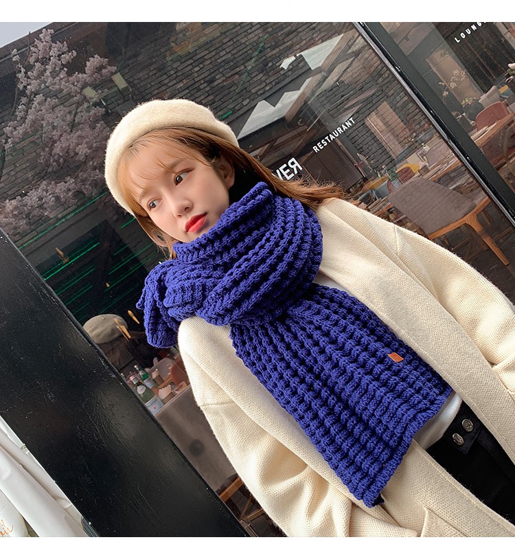 Stylevana - Écharpe en grosse maille unie