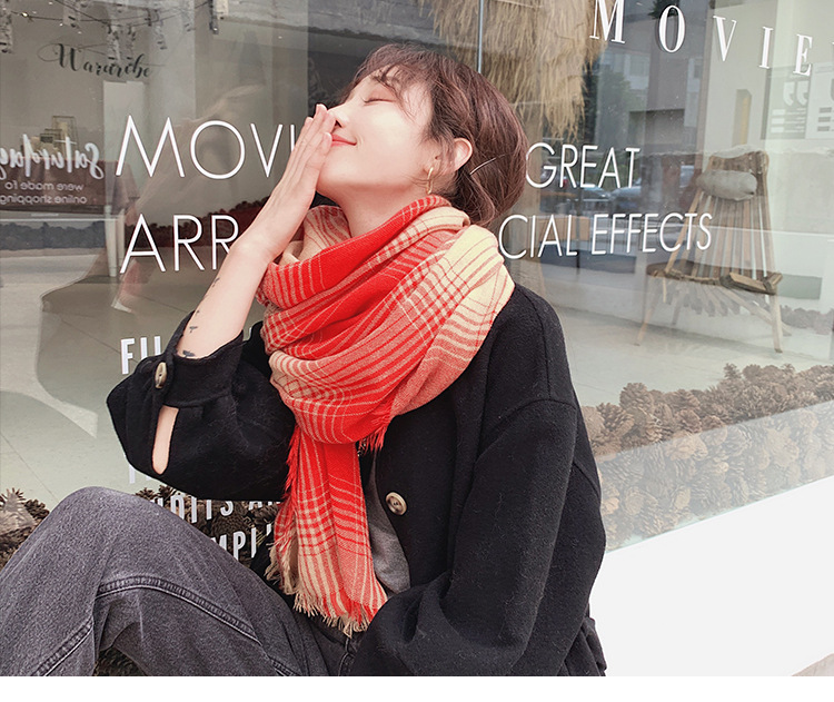 Stylevana - Écharpe en tricot écossais