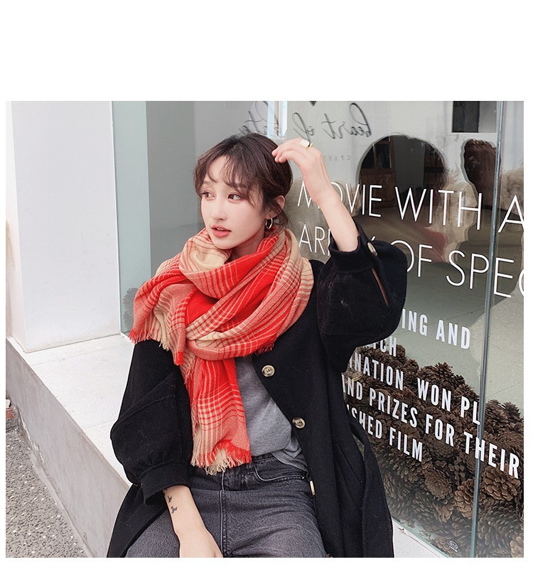 Stylevana - Écharpe en tricot écossais