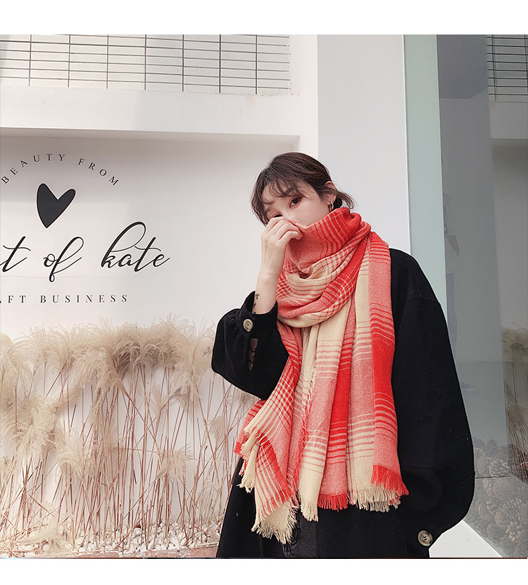 Stylevana - Écharpe en tricot écossais