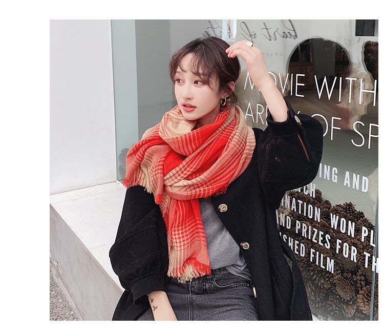 Stylevana - Écharpe en tricot écossais