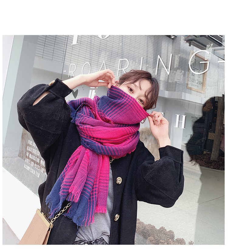 Stylevana - Écharpe en tricot écossais