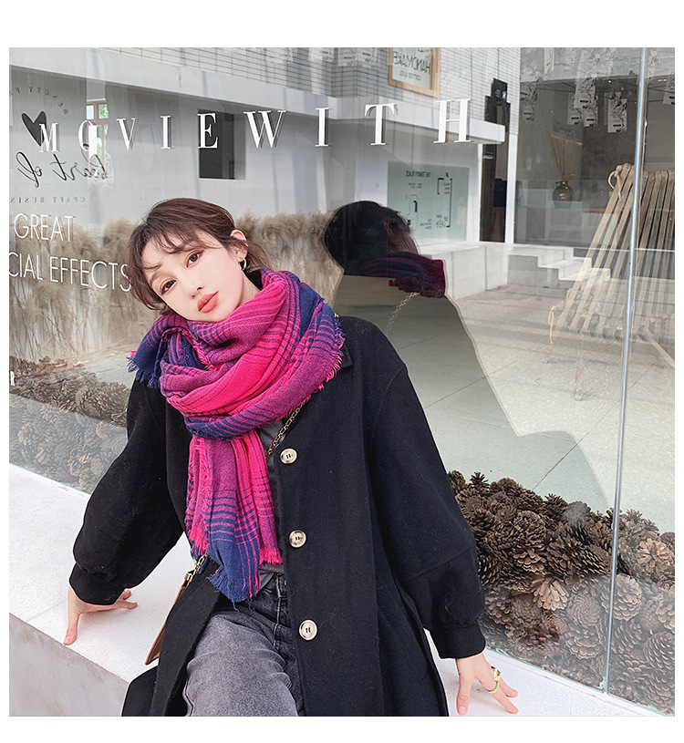 Stylevana - Écharpe en tricot écossais
