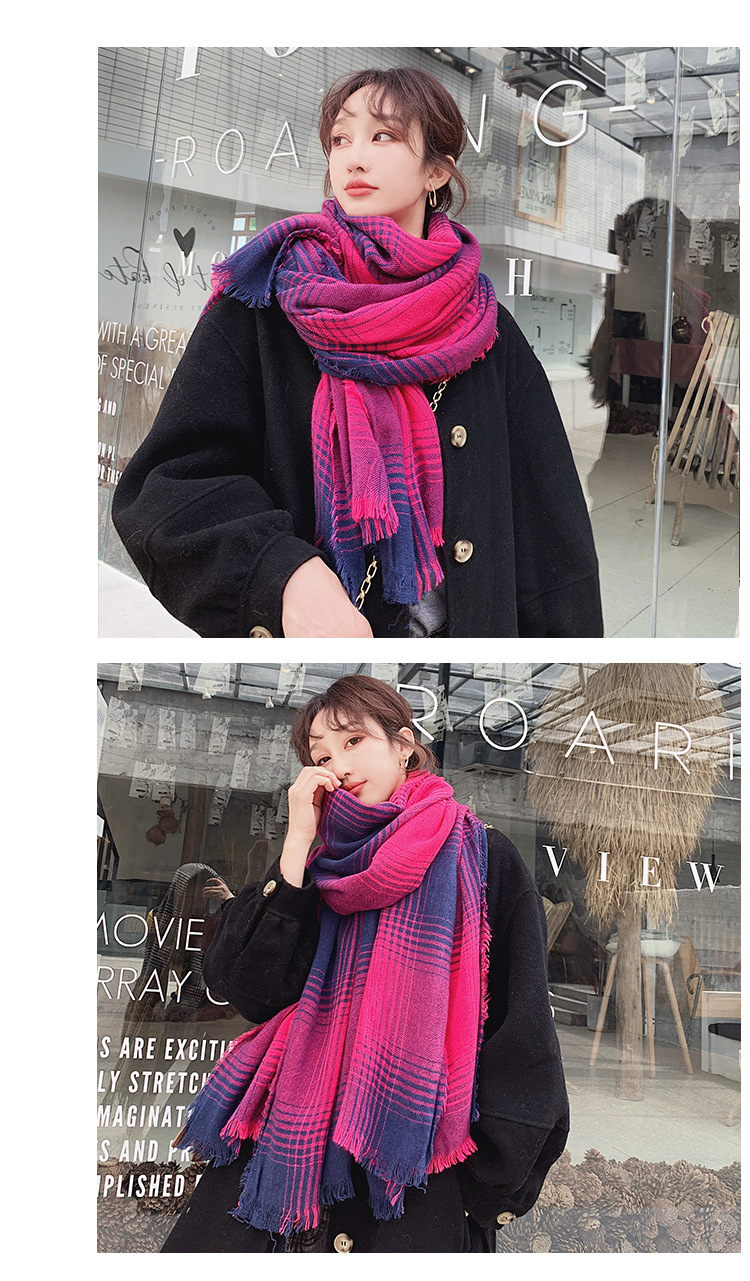 Stylevana - Écharpe en tricot écossais