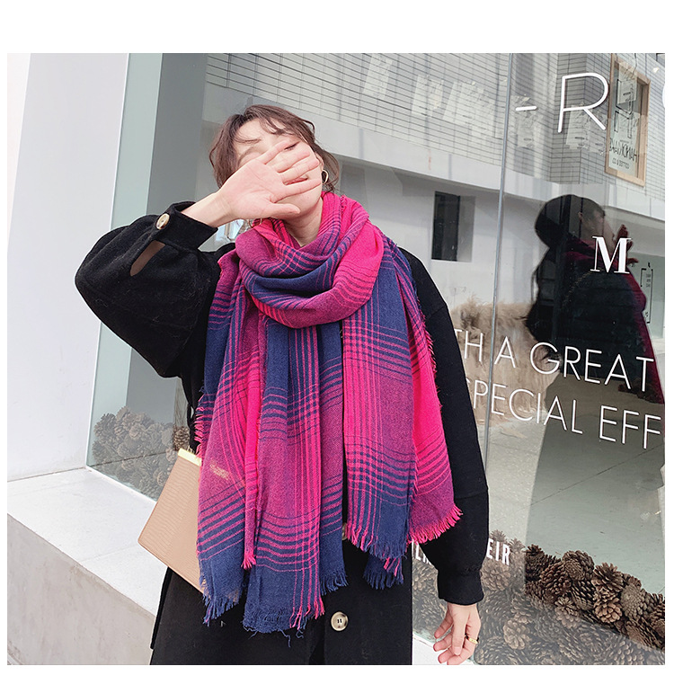 Stylevana - Écharpe en tricot écossais