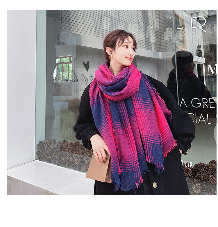 Stylevana - Écharpe en tricot écossais