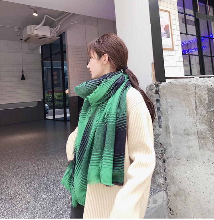 Stylevana - Écharpe en tricot écossais