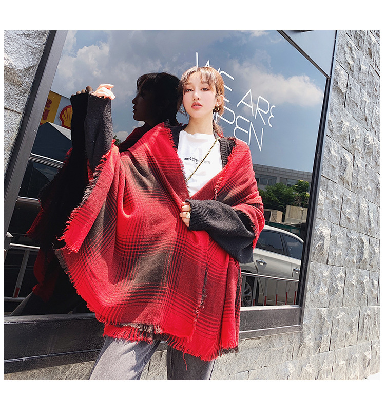 Stylevana - Écharpe en tricot écossais