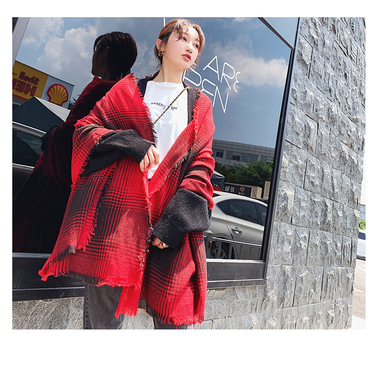 Stylevana - Écharpe en tricot écossais