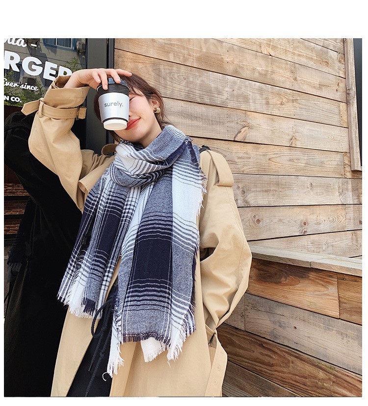Stylevana - Écharpe en tricot écossais