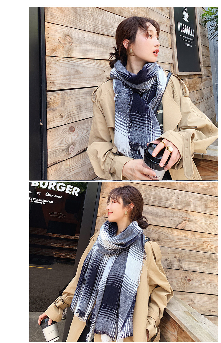 Stylevana - Écharpe en tricot écossais