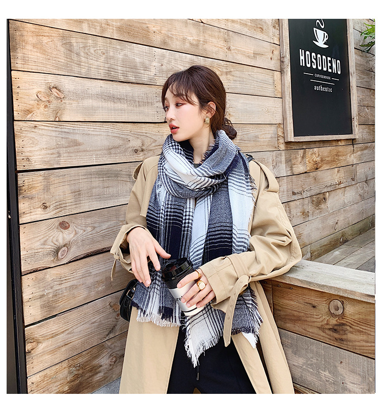 Stylevana - Écharpe en tricot écossais