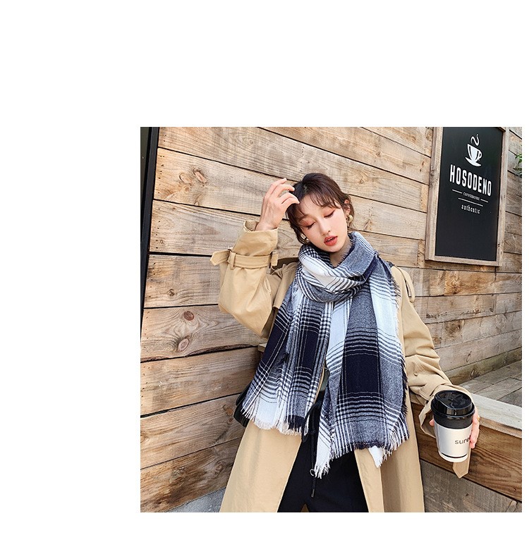 Stylevana - Écharpe en tricot écossais