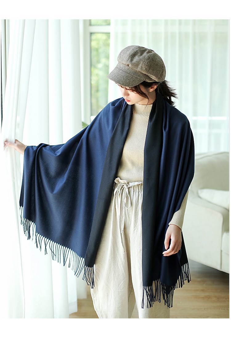 Stylevana - Écharpe unie bicolore
