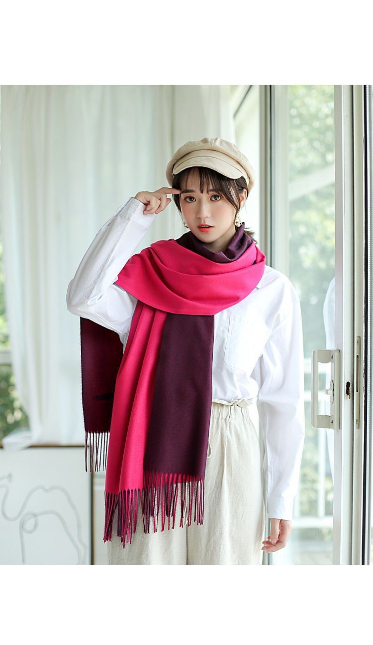 Stylevana - Écharpe unie bicolore