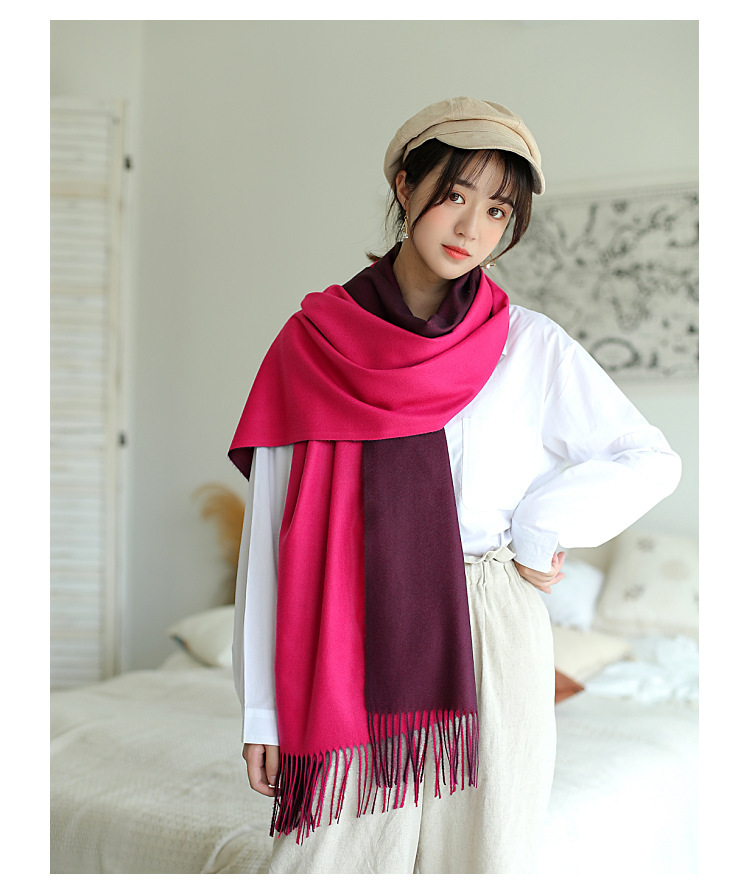 Stylevana - Écharpe unie bicolore