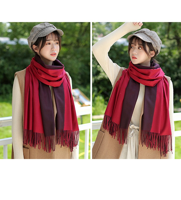 Stylevana - Écharpe unie bicolore