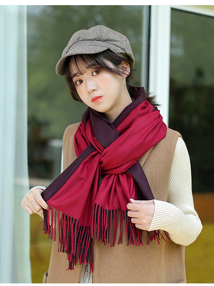 Stylevana - Écharpe unie bicolore