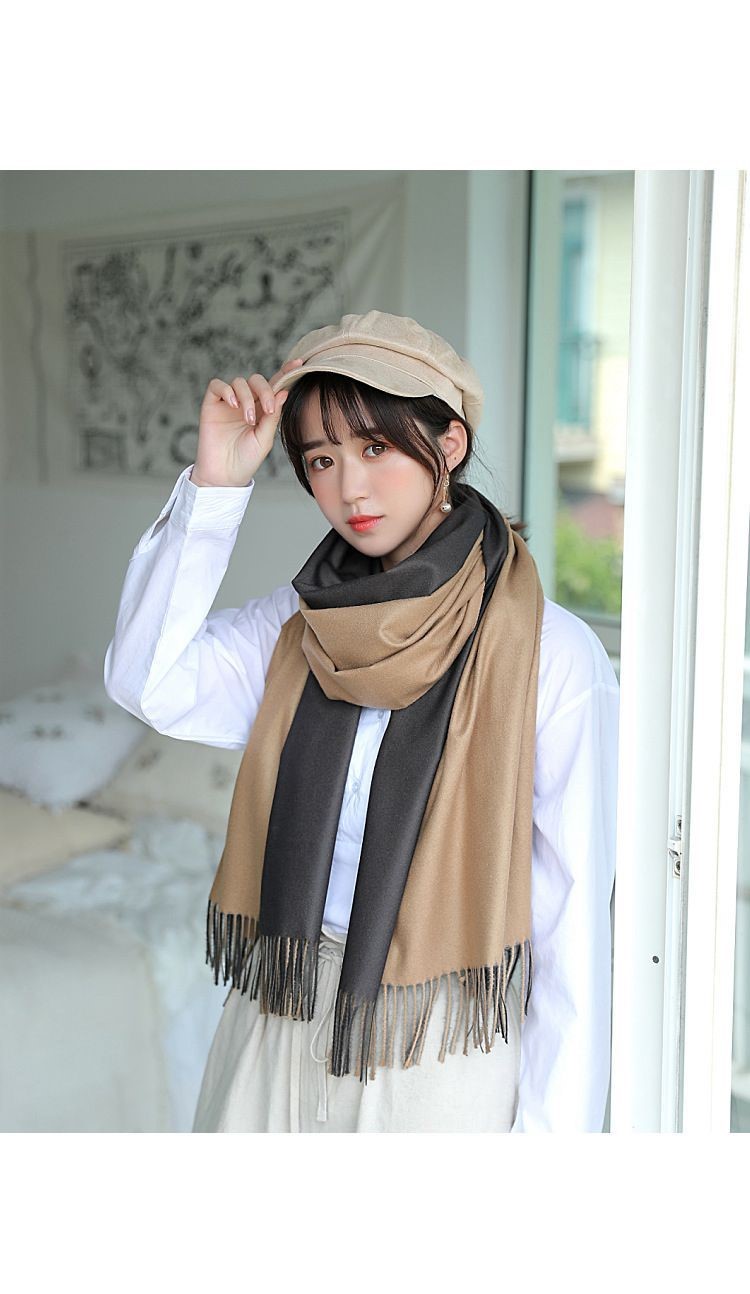 Stylevana - Écharpe unie bicolore