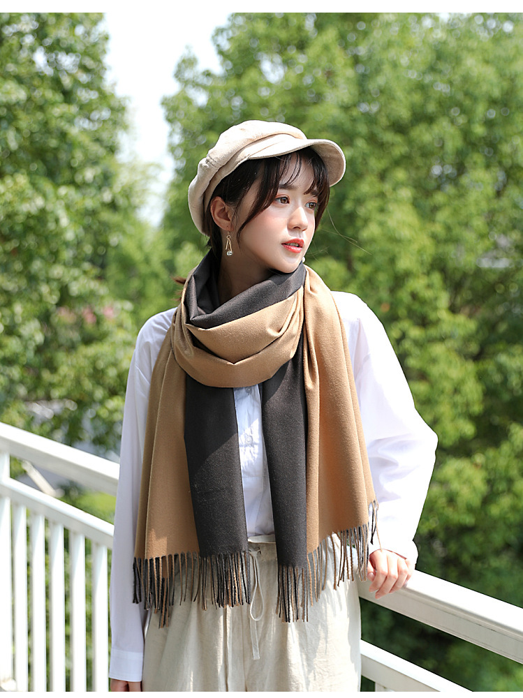 Stylevana - Écharpe unie bicolore
