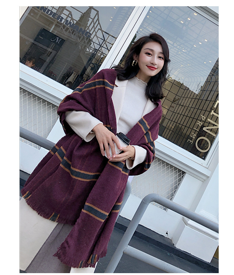 Stylevana - Écharpe écossaise de couleur contrastée