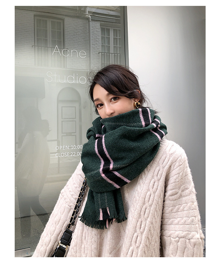 Stylevana - Écharpe écossaise de couleur contrastée