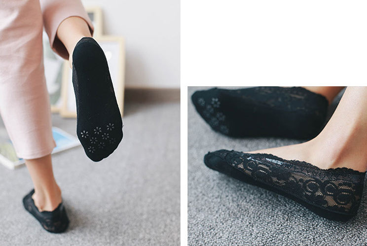Stylevana - Set of 3: Lace Invisible Socks