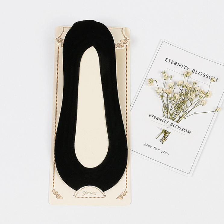 Stylevana - Lot de 3: chaussettes unies invisibles antidérapantes