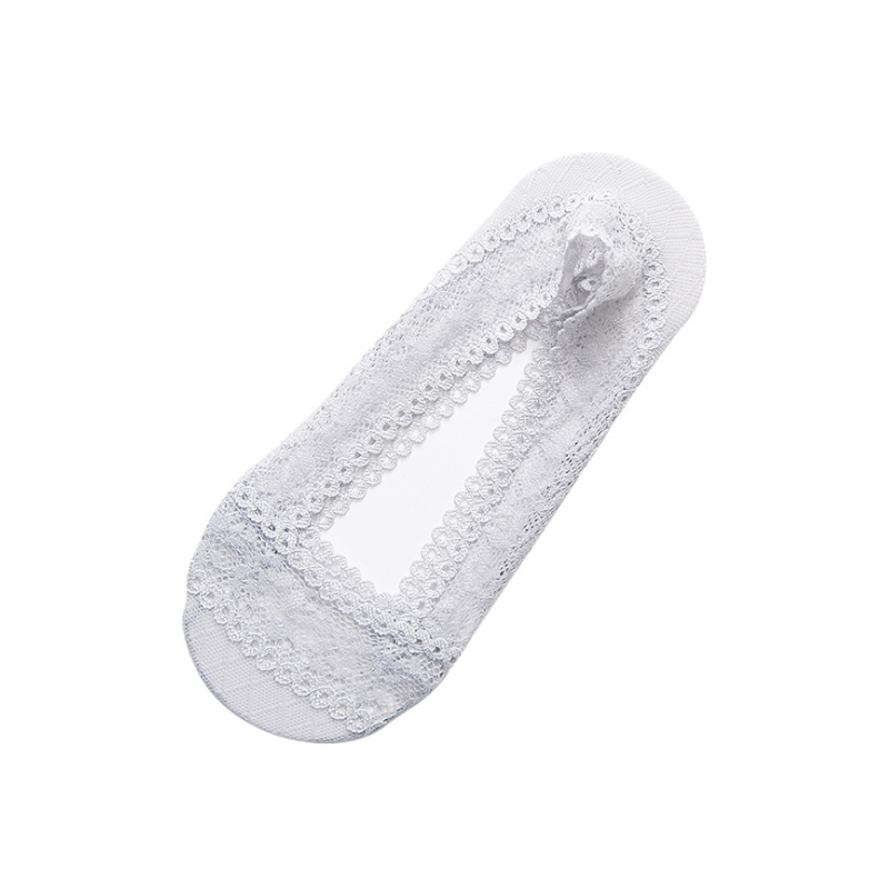 Stylevana - Set of 3: Non-Slip Invisible Socks (Grey,White, Pink)