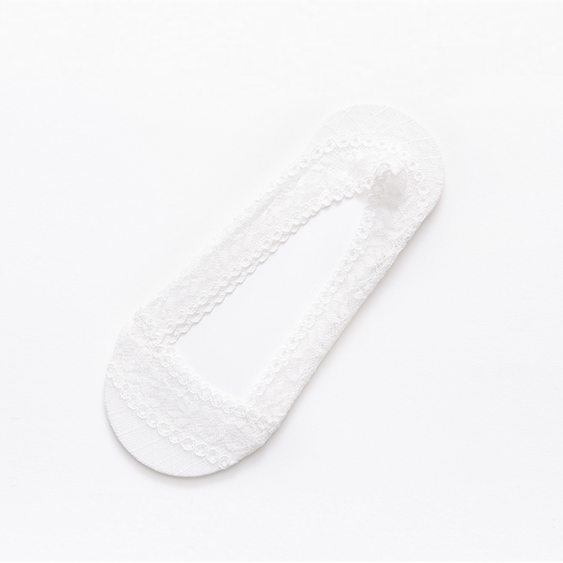 Stylevana - Set of 3: Non-Slip Invisible Socks (Grey,White, Pink)