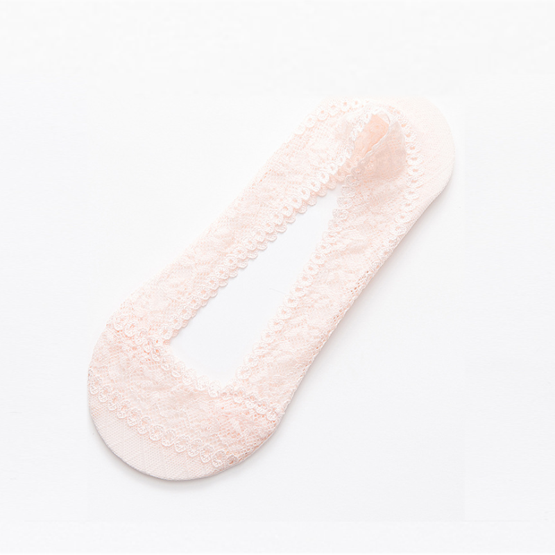 Stylevana - Set of 3: Non-Slip Invisible Socks (Grey,White, Pink)