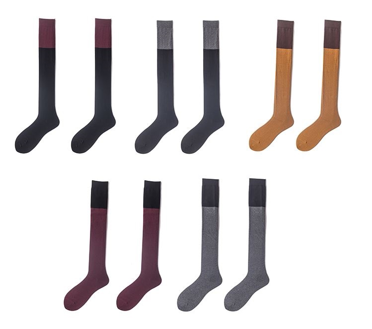 Stylevana - Color-Block Overknee Socks