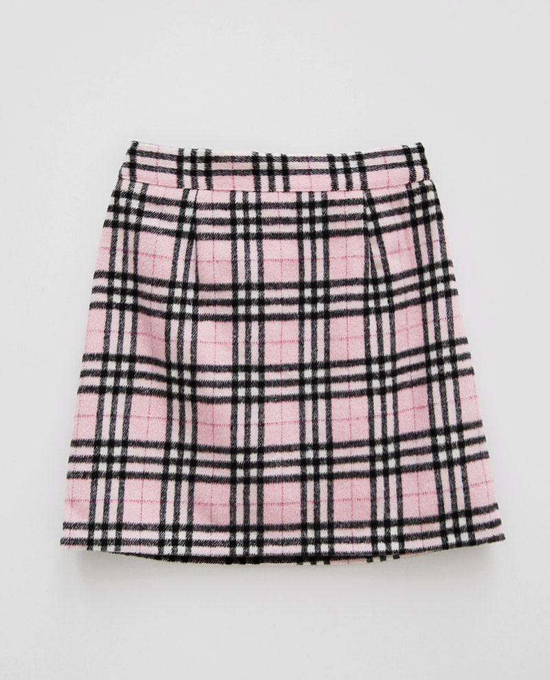 Icecream12 - Haut camisole court à carreaux écossais + Mini-jupe à taille bandeau
