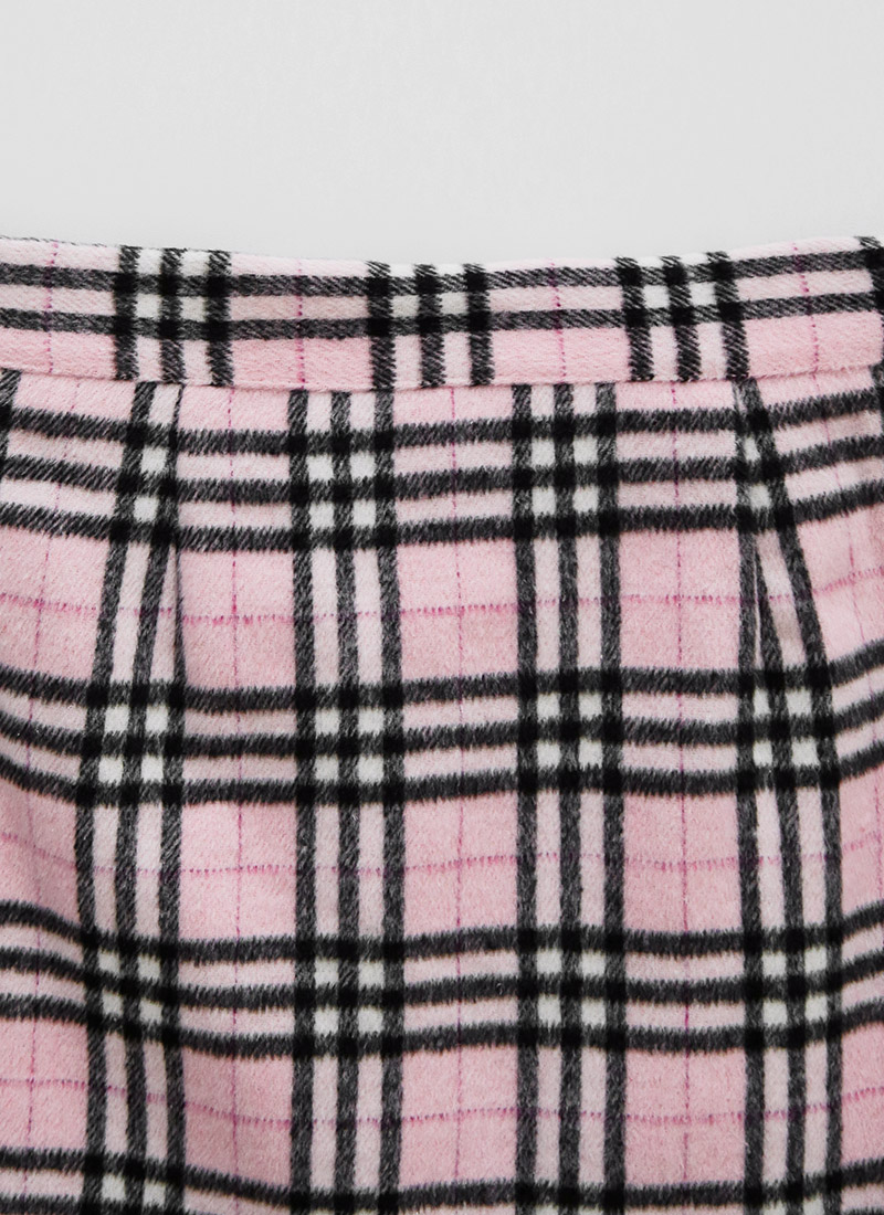 Icecream12 - Haut camisole court à carreaux écossais + Mini-jupe à taille bandeau